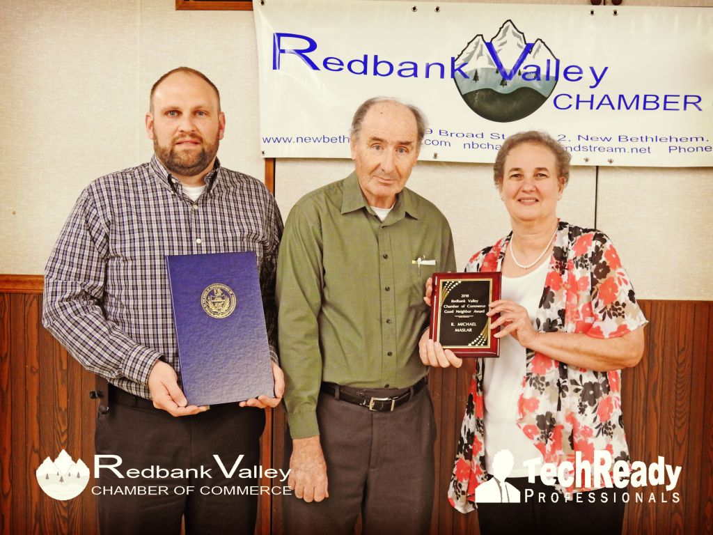 Good Neighbor Award - Mike Maslar - Redbank Valley Chamber of Commerce - New Bethlehem PA *Photos courtesy of Cecelia Harmon & Matt Green of TechReady Professionals & RedbankValley.org