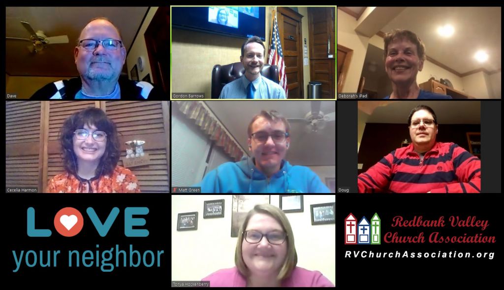 RVCA 'Love Your Neighbor' Committee: Dave Green, Gordon Barrows, Debbie Silvis, Cecelia Harmon, Matt Green, Pastor Doug Henry and Pastor Tonya Hockenberry