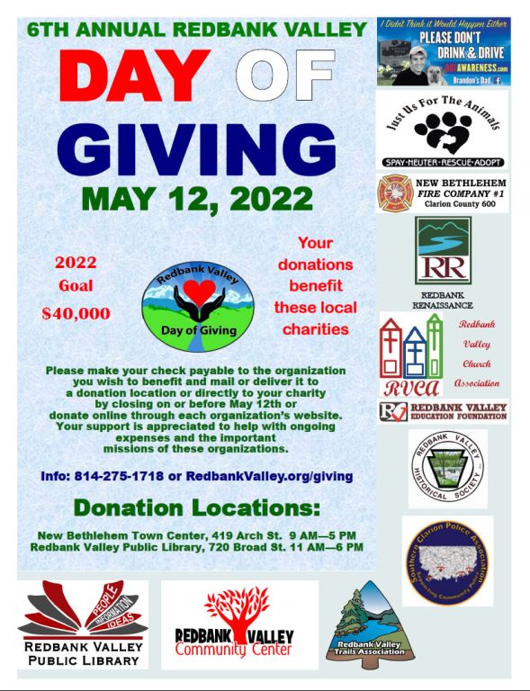 Day of Giving 2022 - New Bethlehem PA - Redbank Valley