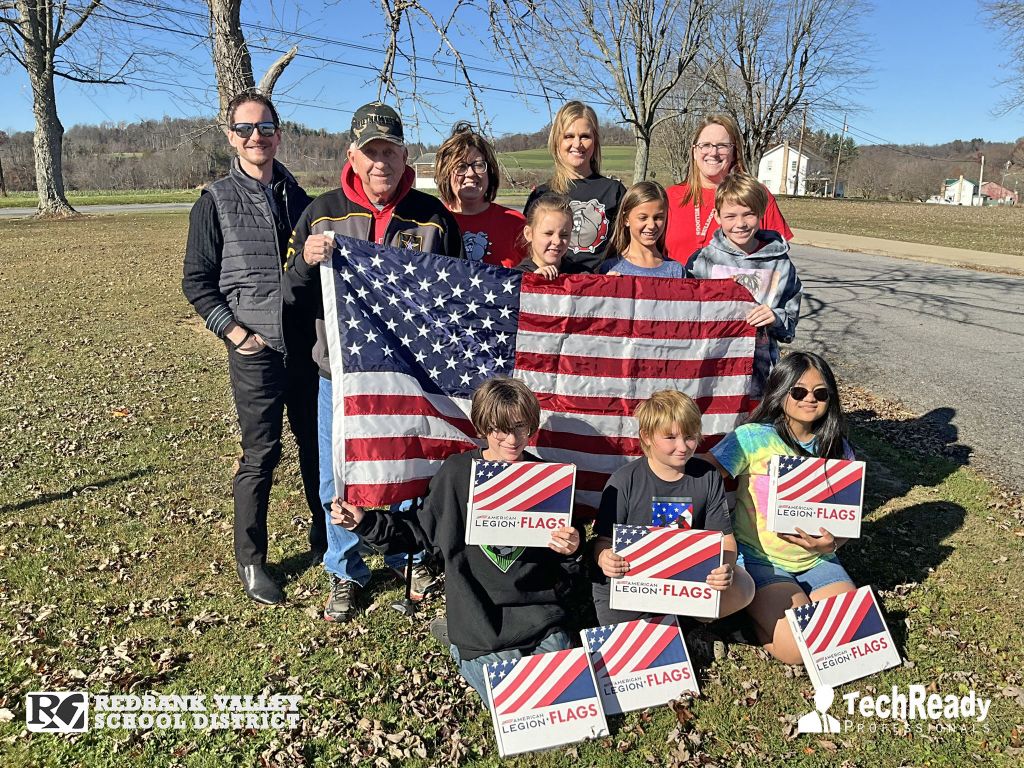 Ray Guntrum & Gordon Barrows Donate Flags to Redbank Valley School District 2024