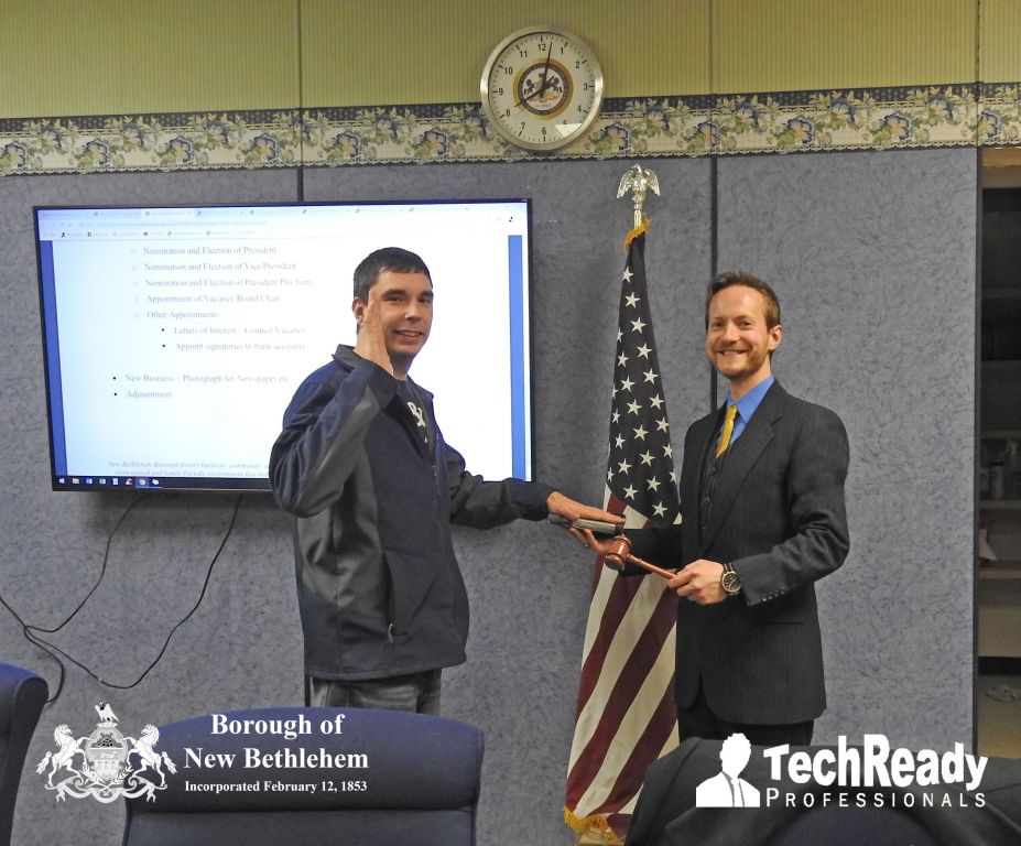 Councilman Brian Fox and Mayor Gordon Barrows - New Bethlehem 2020 - TechReady