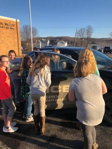 Redbank Valley Girl Scouts New Bethlehem Police Department 2 225x300
