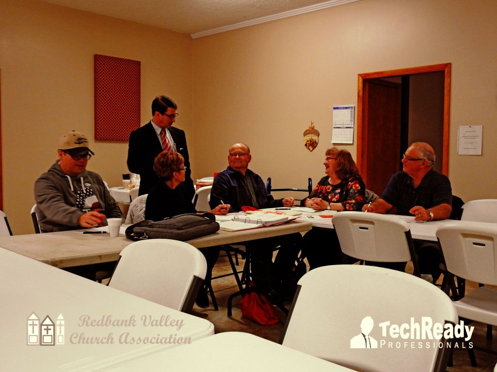 Redbank Valley School District's new superintendent Dr. John Mastillo and his wife Regina recently visited Board members from the Redbank Valley Church Association. *Photo courtesy of TechReady Professionals & RedbankValley.org