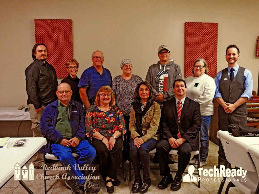 Redbank Valley School District's new superintendent Dr. John Mastillo and his wife Regina recently visited Board members from the Redbank Valley Church Association. *Photo courtesy of TechReady Professionals & RedbankValley.org