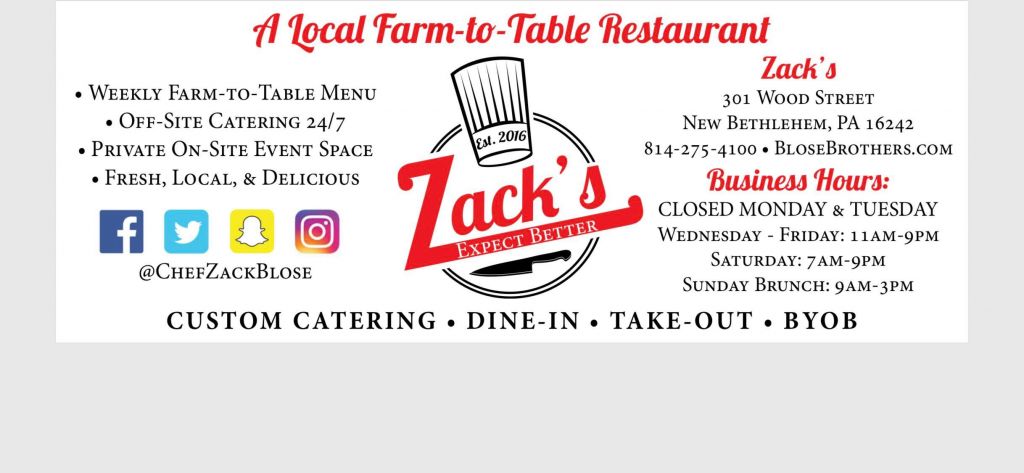 Zacks Restaurant New Bethlehem PA 2