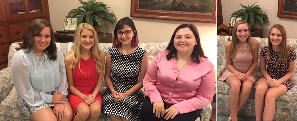 *Photo courtesy of Judy Williams From left to right: Elizabeth Brooks, Hallee Sayers, Natalie Harmon, Carly Over, Brianna Minich, Brynn Rearick *Photo courtesy of Judy Williams