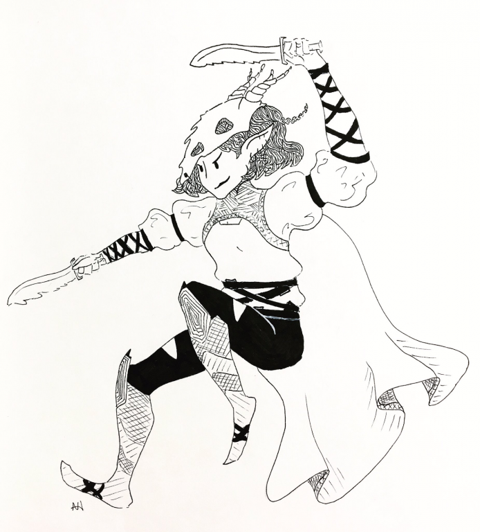 ^An Inktober challenge piece drawn by Natalie Harmon