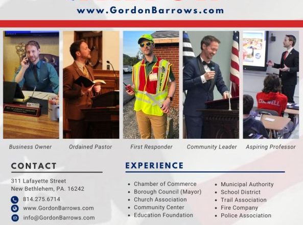 Mayor of New Bethlehem - Gordon Barrows - New Bethlehem PA Mayor of New Bethlehem - Gordon Barrows - New Bethlehem PA